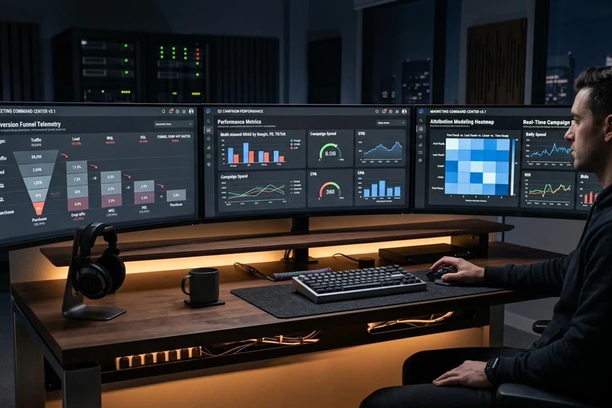 محرك نمو إعلانات الأداء الرقمي ولوحات القياس في سفن لاند